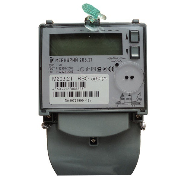Электросчетчик Меркурий 203.2Т RBO 5(60)А/230В многотарифный