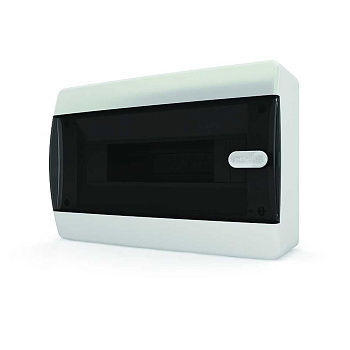 Щит навесной CNK 40-12-1 12 мод. IP41, прозрачная черная дверца