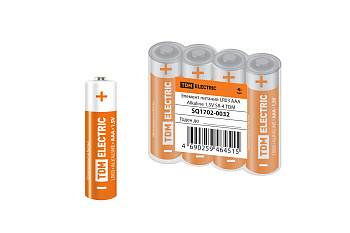 Элемент питания LR03 AAA Alkaline 1,5V SR-4 TDM