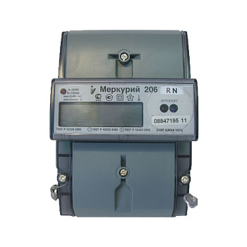 Электросчетчик Меркурий 206 PRSN Оптопорт, RS-485.