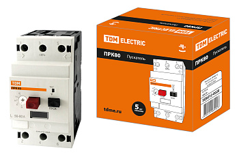 Пускатель ПРК80-10 In=10A Ir=6-10A Ue 660В TDM