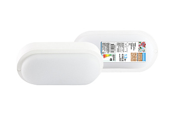 Светодиодный светильник LED ДПП 3801 12Вт 6500К IP65 белый овал 177*85*57 мм Народный