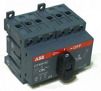 Рубильник реверсивный OT40F3С до 40А ABB 