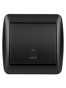 Кнопка звонковая открытой установки IP44 6А графит "Селигер" TDM